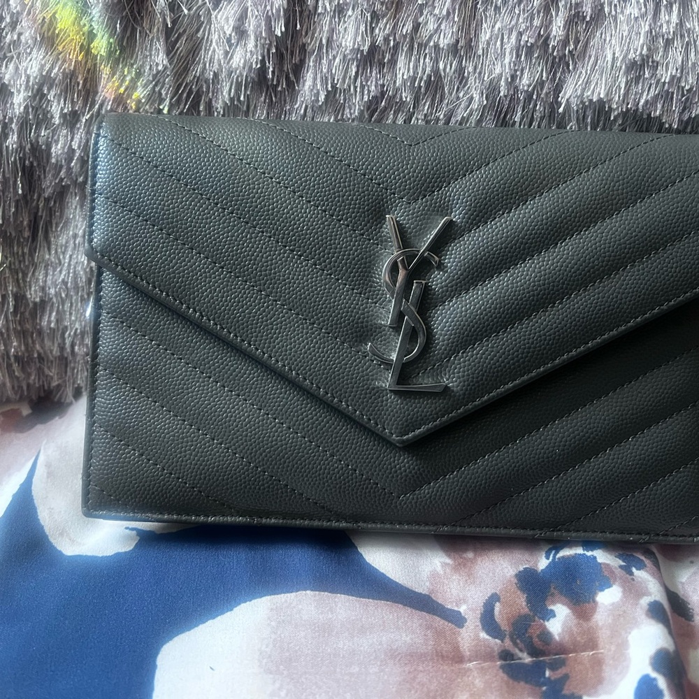Yves Saint Laurent Dark Gray Crossbody Bag